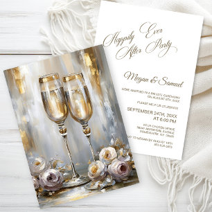 Happily Ever After Party Wedding Reception Invitation