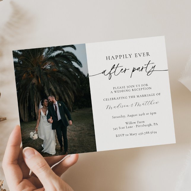 Happily Ever After Party Wedding Reception Invitation (Creator Uploaded)