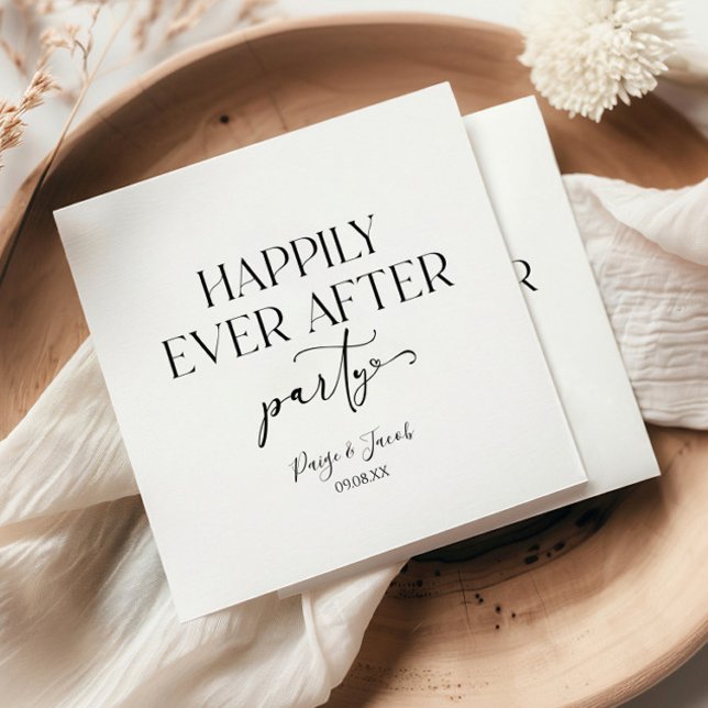 Happily Ever After Party Wedding Reception Napkin (Creator Uploaded)