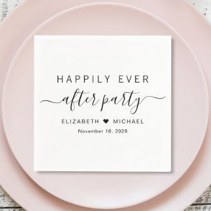 Happily Ever After Party Wedding Reception Napkin