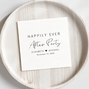 Happily Ever After Party Wedding Reception Napkin