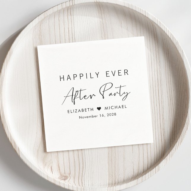 Happily Ever After Party Wedding Reception Napkin (Creator Uploaded)