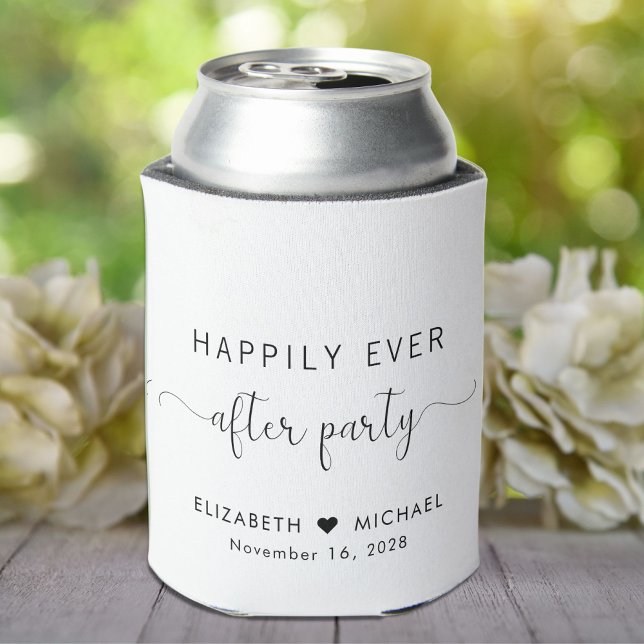 Happily Ever After Party White Wedding Reception Can Cooler (Creator Uploaded)