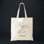 Happily Ever After Personalised 1st Anniversary Tote Bag<br><div class="desc">A romantic and elegant calligraphy script on this 1st wedding anniversary tote bag makes a special keepsake anniversary gift for the happy couple.  Personalise with the names of the bride and groom and their wedding date or anniversary year for a thoughtful keepsake. Happily ever after and happy memories.</div>