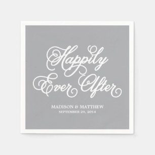 Happily Ever After Personalised Paper Napkins