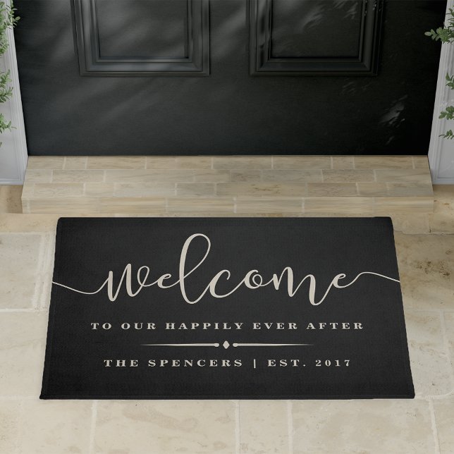 Happily Ever After Personalised Welcome Doormat (Creator Uploaded)