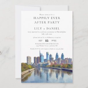 Happily Ever After Philadelphia Wedding Invitation