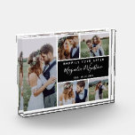 Happily Ever After Photo Collage Wedding Keepsake<br><div class="desc">Turn your favourite wedding photographs into a keepsake with this modern photo collage design. The text reads Happily ever after. You can add your names and wedding date to personalise it further. **PLEASE READ BEFORE ORDERING** If you make changes to the shape or size or choose another product and the...</div>