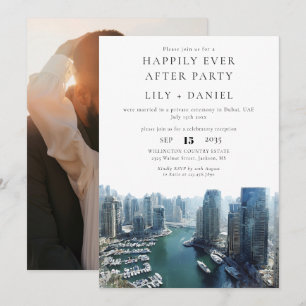 Happily Ever After Photo Dubai Wedding Invitation