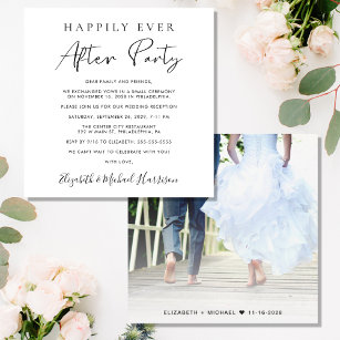 Happily Ever After Photo Reception Invitation