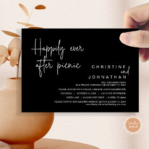 Happily Ever After Picnic, Wedding Elopement Invitation