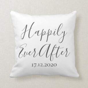 Happily Ever After Pillow Newlyweds Anniversary