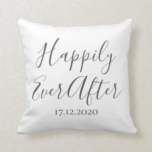 Happily Ever After Pillow Newlyweds Anniversary