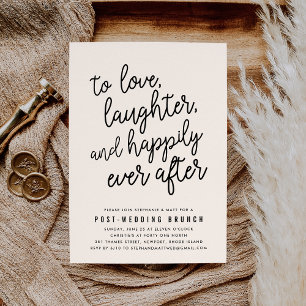 Happily Ever After Post Wedding Brunch Invitation