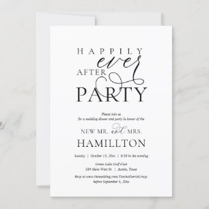 Happily Ever After Post Wedding Dinner and Party Invitation