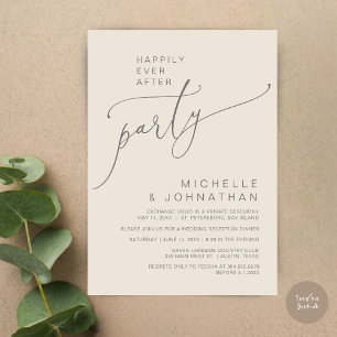 Happily Ever After Reception Dinner and Dancing Invitation