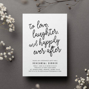 Happily Ever After   Rehearsal Dinner Invitation