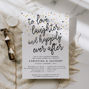 Happily Ever After   Rehearsal Dinner Invitation