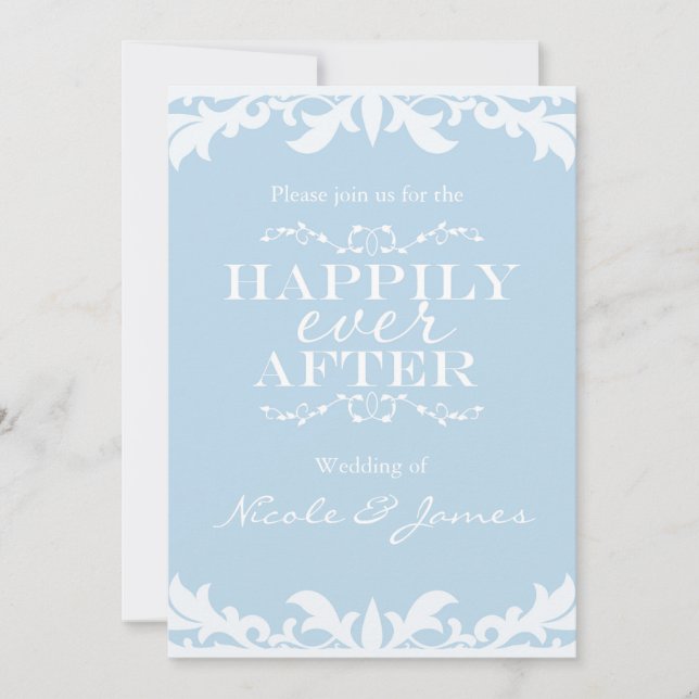 HAPPILY EVER AFTER Storybook Wedding Invitation (Front)