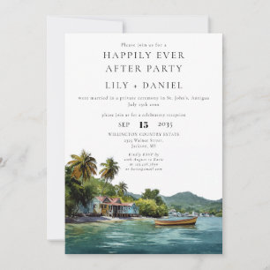 Happily Ever After Tropical Caribbean Wedding Invitation