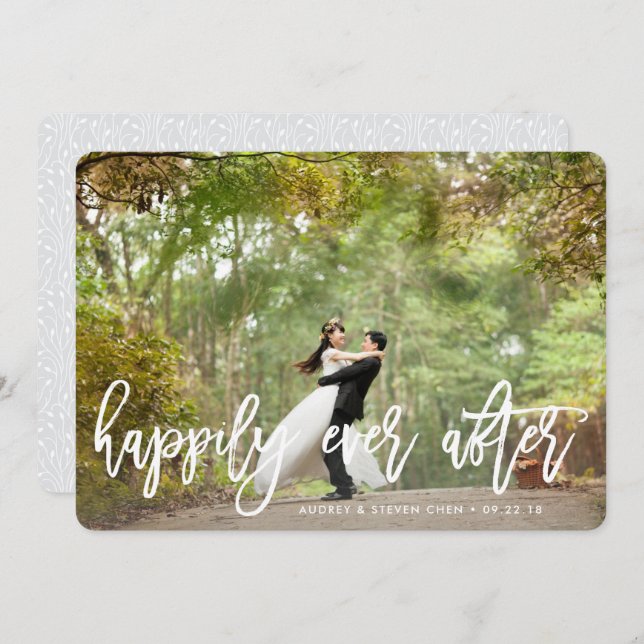 Happily Ever After | Wedding Announcement (Front/Back)