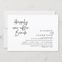 Happily Ever After Wedding Brunch, Black and White