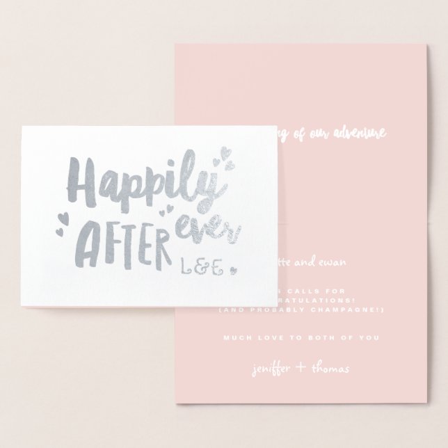 Happily ever after wedding congratulations card (Display)