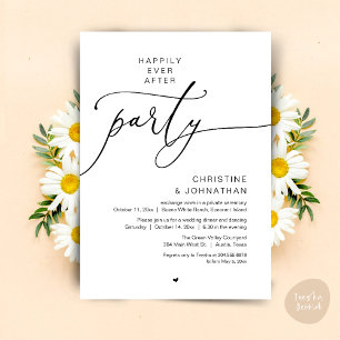 Happily Ever After Wedding Dinner Party Dancing Invitation