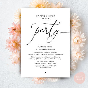 Happily Ever After Wedding Dinner Party Dancing Invitation