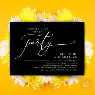 Happily Ever After Wedding Dinner Party Dancing Invitation