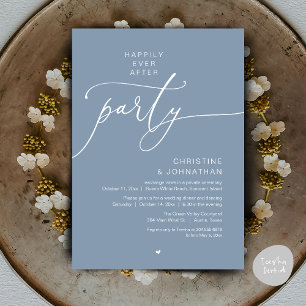 Happily Ever After Wedding Dinner Party Dancing Invitation