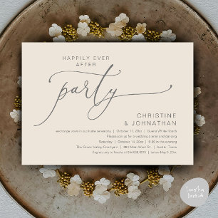 Happily Ever After Wedding Dinner Party Dancing Invitation