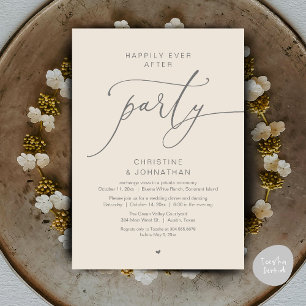 Happily Ever After Wedding Dinner Party Dancing Invitation