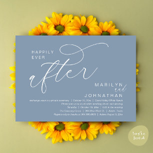 Happily Ever After Wedding Dinner Party Dancing Invitation