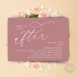 Happily Ever After Wedding Dinner Party Dancing Invitation<br><div class="desc">Mark the beginning of your forever with elegance using our contemporary aesthetic dusty rose pink theme wedding elopement celebration invitation card, "Happily Ever After". Perfect for couples extending their joyous occasion, this invitation exudes sophistication with a hint of playfulness, setting the stage for a memorable event. Adorned with a timeless...</div>