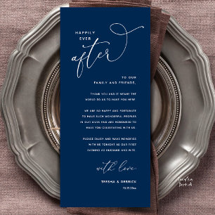 Happily Ever After Wedding Dinner Thank You Card