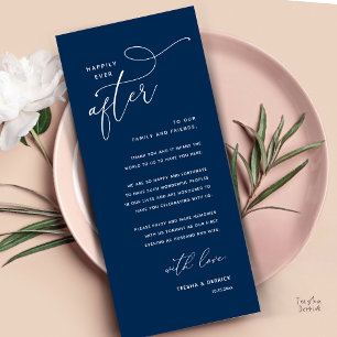 Happily Ever After Wedding Dinner Thank You Card