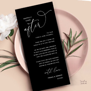 Happily Ever After Wedding Dinner Thank You Card