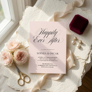 Happily Ever After Wedding Elegant Invitation