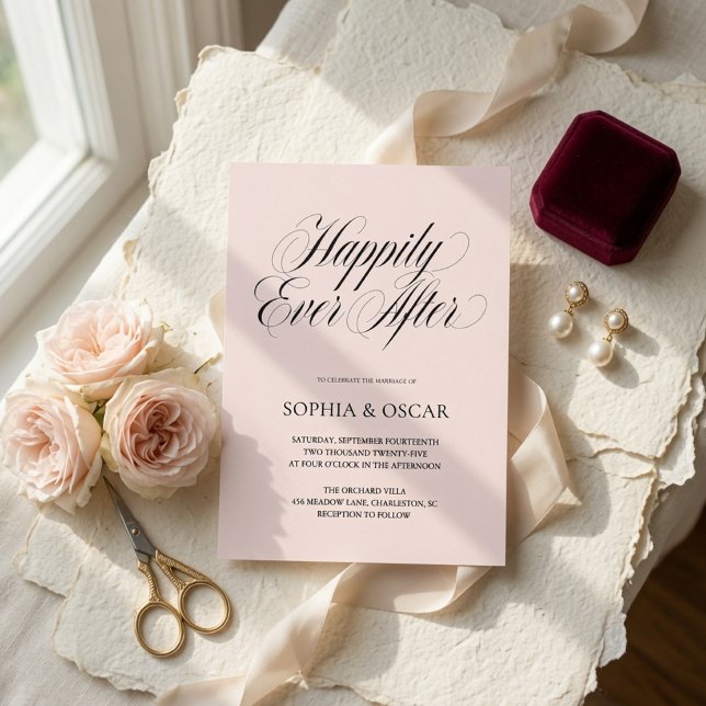 Happily Ever After Wedding Elegant  Invitation (Creator Uploaded)