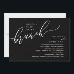Happily Ever After Wedding Elopement Brunch Invitation<br><div class="desc">Beautiful Modern Beautiful Casual Minimal,  elegant black themed,  Wedding Elopement Happily ever after brunch celebration invitation card. This is perfect for your wedding reception and post-wedding celebration. Add your wedding party celebration invitation details.
#TeeshaDerrick</div>