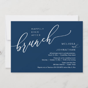 Happily Ever After Wedding Elopement Brunch Invitation