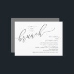 Happily Ever After Wedding Elopement Brunch Invitation<br><div class="desc">Beautiful Modern Casual Minimal,  romantic dark grey themed,  Wedding Elopement Happily ever after brunch celebration invitation card. This is perfect for your wedding reception and post-wedding celebration. Add your wedding party celebration invitation details.
#TeeshaDerrick</div>