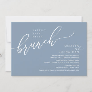 Happily Ever After Wedding Elopement Brunch Invitation