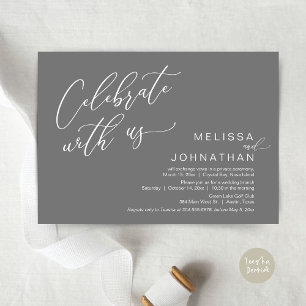 Happily Ever After Wedding Elopement Brunch Invitation