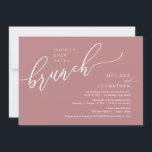 Happily Ever After Wedding Elopement Brunch Invitation<br><div class="desc">Beautiful Modern Casual Minimal,  romantic dusty rose themed,  Wedding Elopement Happily ever after brunch celebration invitation card. This is perfect for your wedding reception and post-wedding celebration. Add your wedding party celebration invitation details.
#TeeshaDerrick</div>