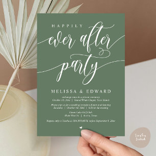 Happily Ever After Wedding Elopement Dinner Party Invitation