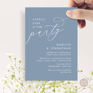 Happily Ever After Wedding Elopement Dinner Party Invitation