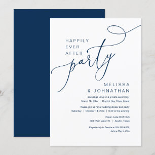 Happily Ever After Wedding Elopement Party Dinner Invitation