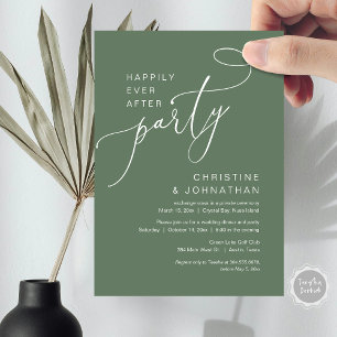 Happily Ever After Wedding Elopement Party Invitat Invitation